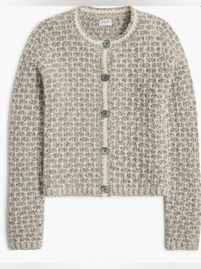 J. Crew Factory Tweed Cardigan Sweater Lady Jacket